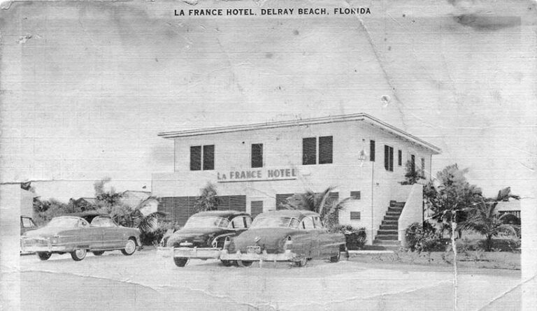 Postcard of La France Hotel, c. 1950s, Courtesy of Delray Beach Historical Society