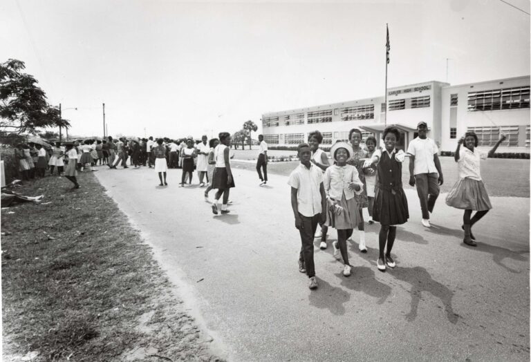 Students in front of Carver High School, 5/12/64, Courtesy of Delray Beach Historical Society
