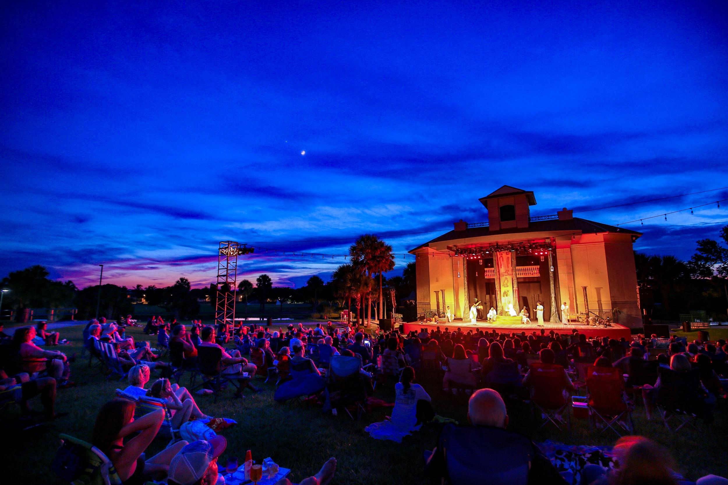 Outdoor Shakespeare performance in Palm Beach County